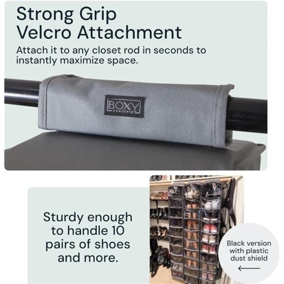 10 Shelf Hanging Closet Organizer - Hat Rack for Baseball Caps - Picture 6 of 7